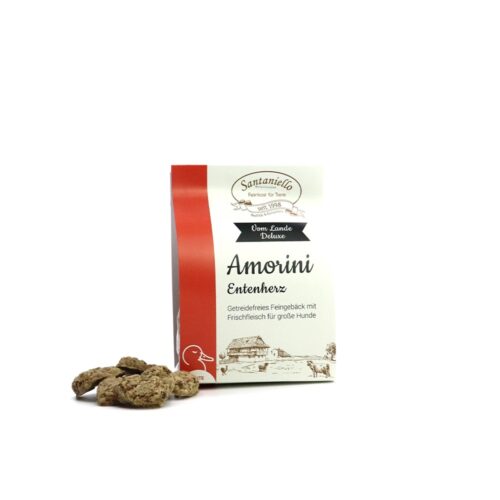 Deluxe Feingebäck Amorini Entenherz Verpackung und Produkt