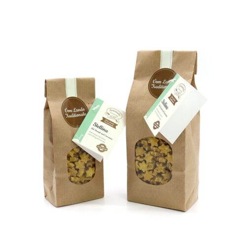 Traditionale Feingebäck Stellina Strauß 125 Gramm und 250 Gramm Verpackung